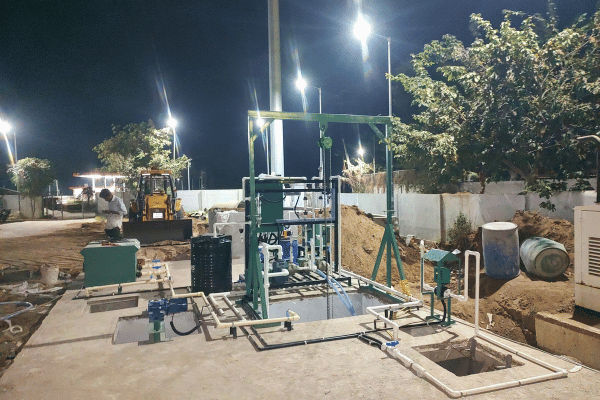 Modern city center business hotel HVAC cooling towers